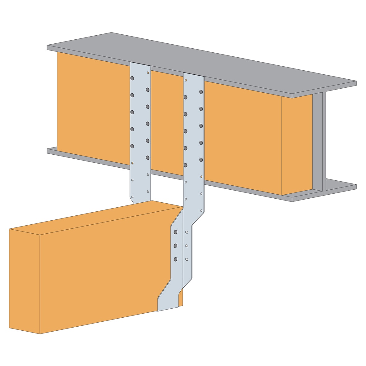Joist Hanger - Adjustable Height Strap - Long Leg - 100mm Width - view 5