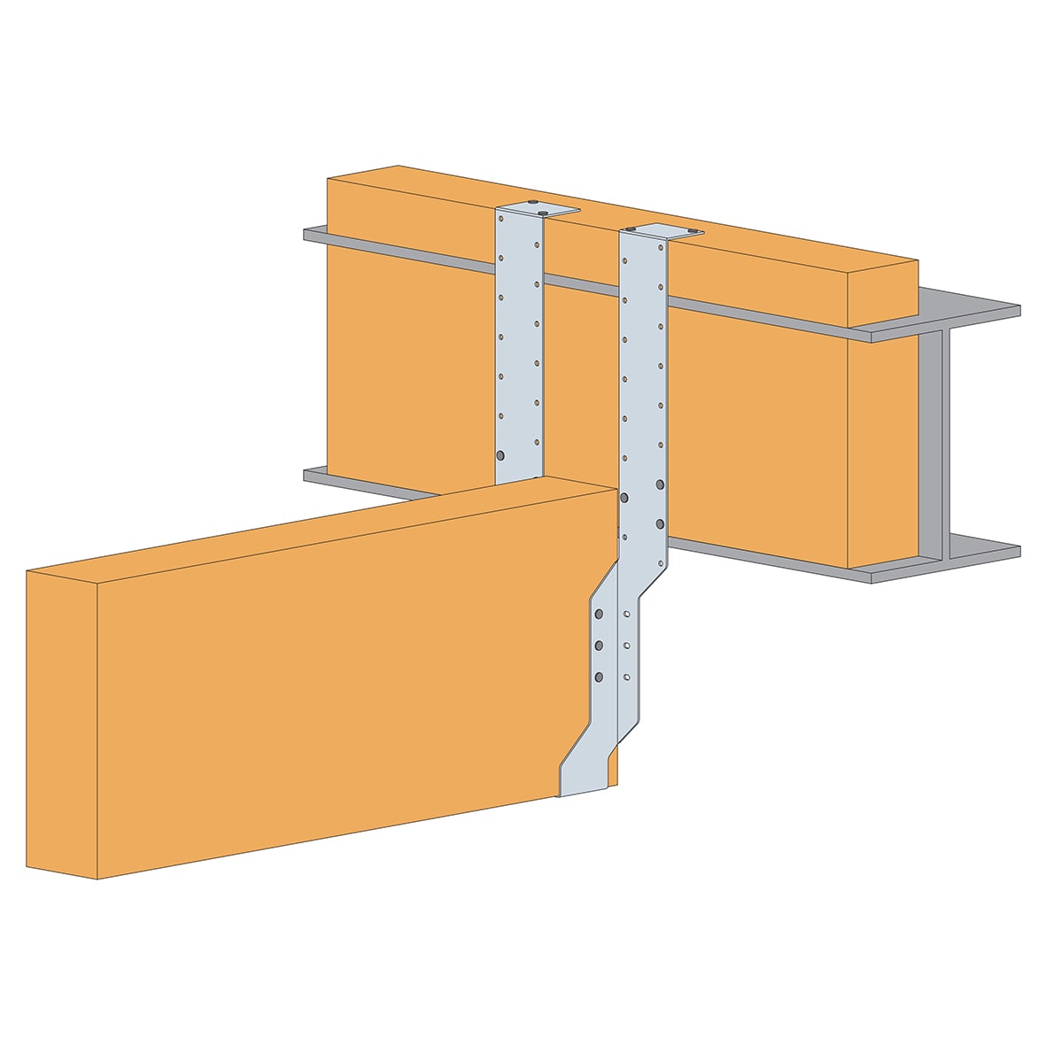 Joist Hanger - Adjustable Height Strap - Long Leg - 100mm Width - view 6