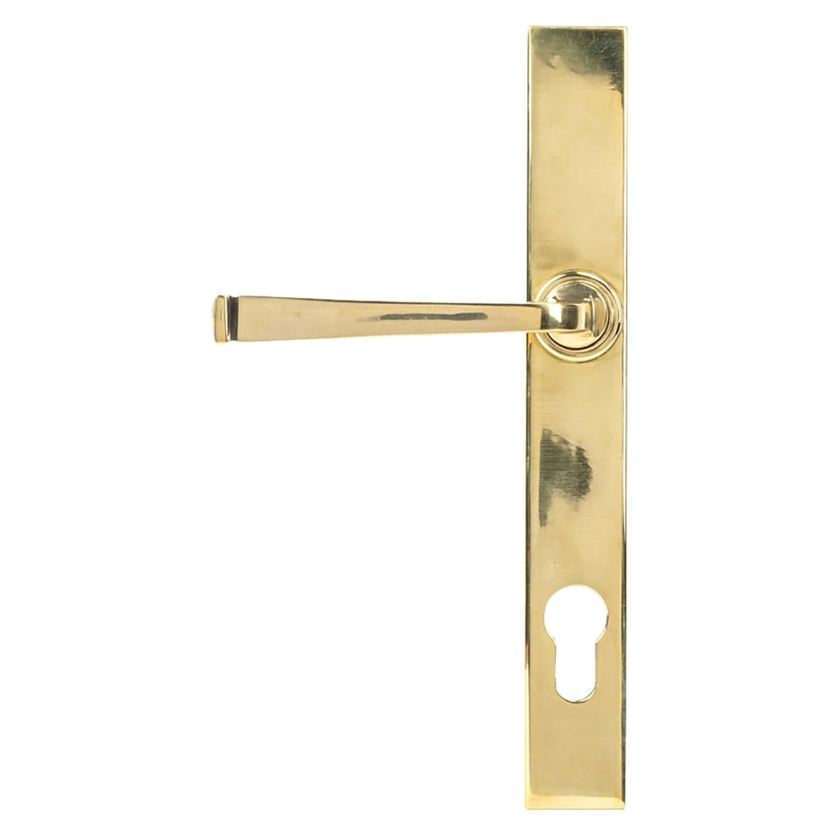 Aged Brass uPVC Slimline Multipoint Door Handles - 92mm c/c - Avon Range - view 2
