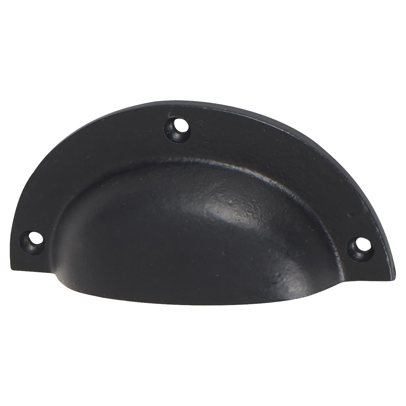 Vintage Cabinet Cup Handle - 89mm Centres - Black Iron - view 2