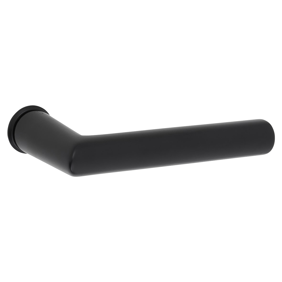 Matt Black Door Handles on Round Mini Rose - Amsterdam Range - view 4