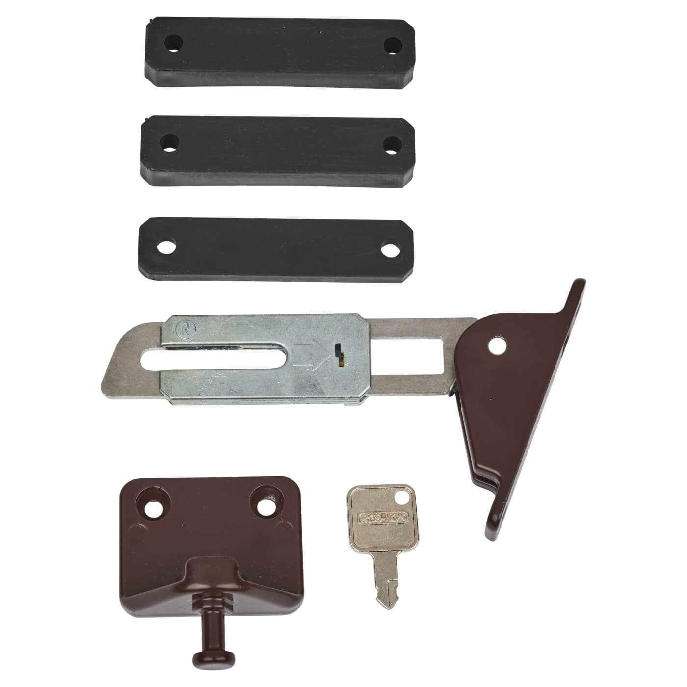 Surface Mounted uPVC/Timber Window Restrictor - 100 x 85mm - Left Hand - Brown - view 3