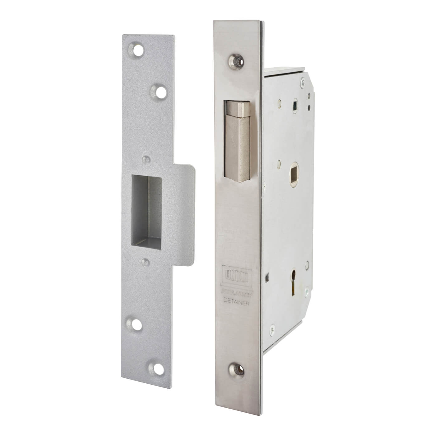 3R35X Detainer Escape Nightlatch - 80mm Case - 50mm Backset - Right Hand - Satin Chrome - view 2