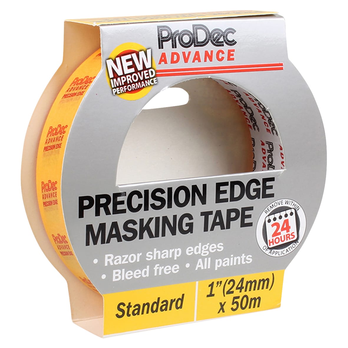 Precision Edge Masking Tape - 24mm x 50m - Orange - view 2