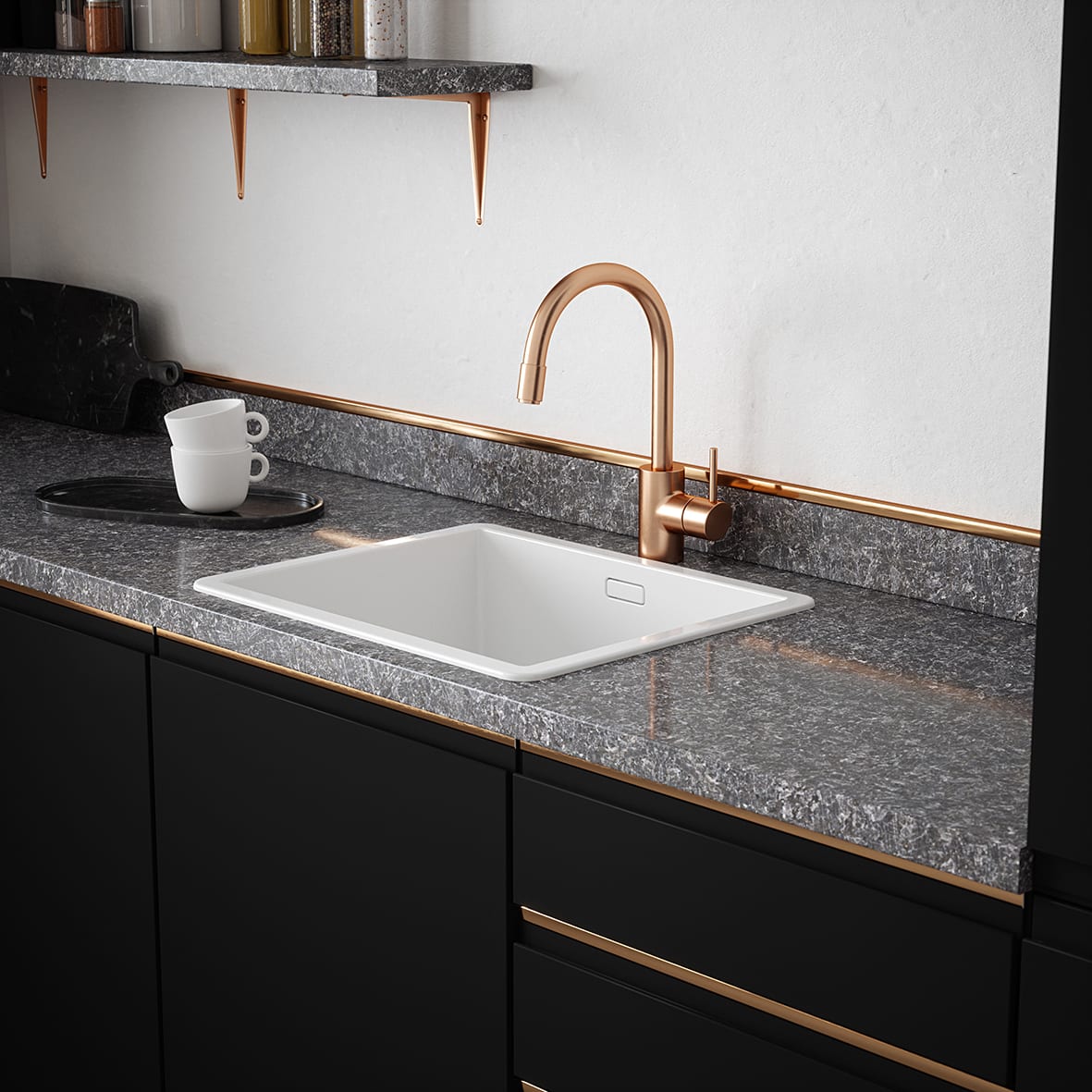 2500mm Aluminium Angle - Equal Sided - 23.5 x 23.5 x 1mm - Rose Gold - view 2