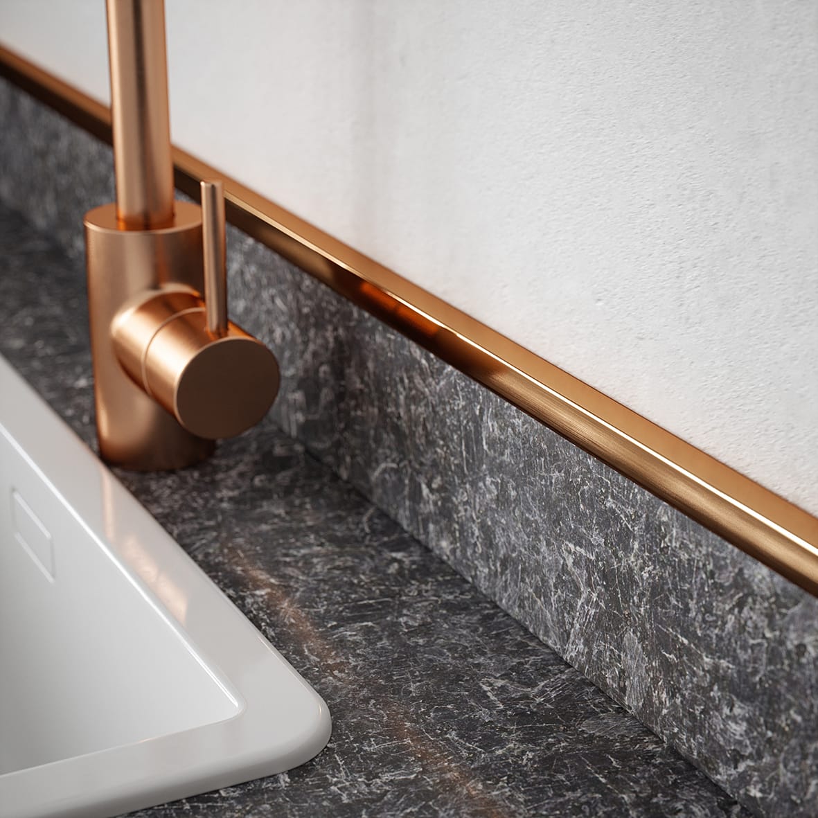 2500mm Aluminium Angle - Equal Sided - 23.5 x 23.5 x 1mm - Rose Gold - view 3