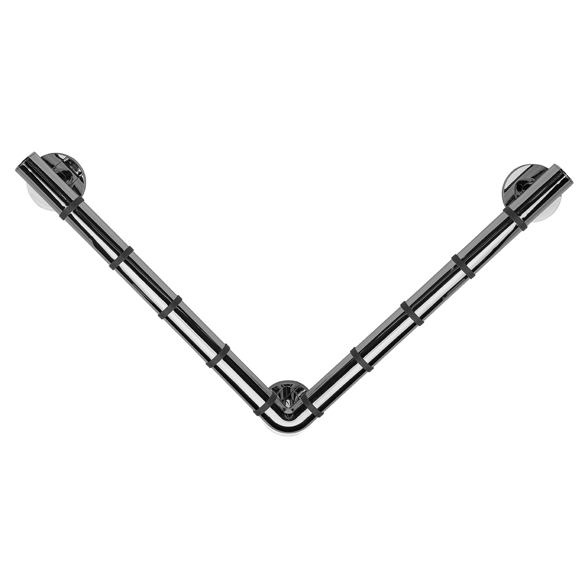 32mm Grab 'n' Grip Non Slip L-Shaped Grab Rail - 480mm Length - Polished Chrome - view 2