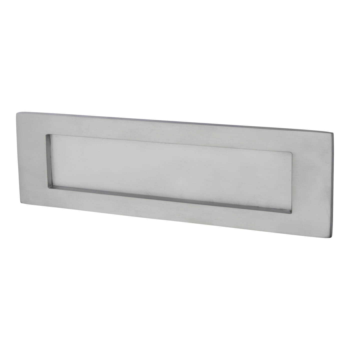 Letter Plate - 254 x 74mm - Satin Chrome - view 2