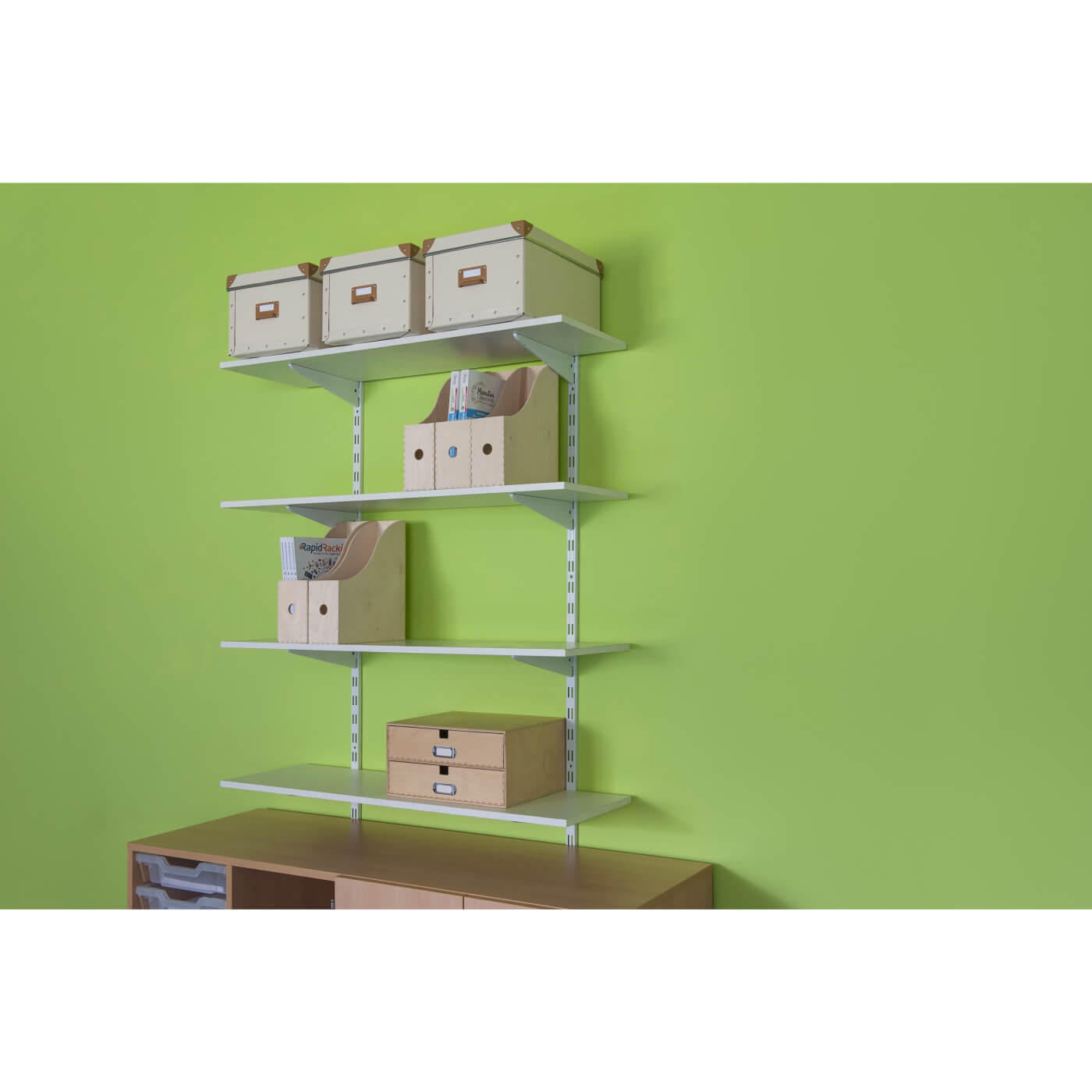 Twin Slot Shelf Bracket - 270mm Length - Silver - view 5
