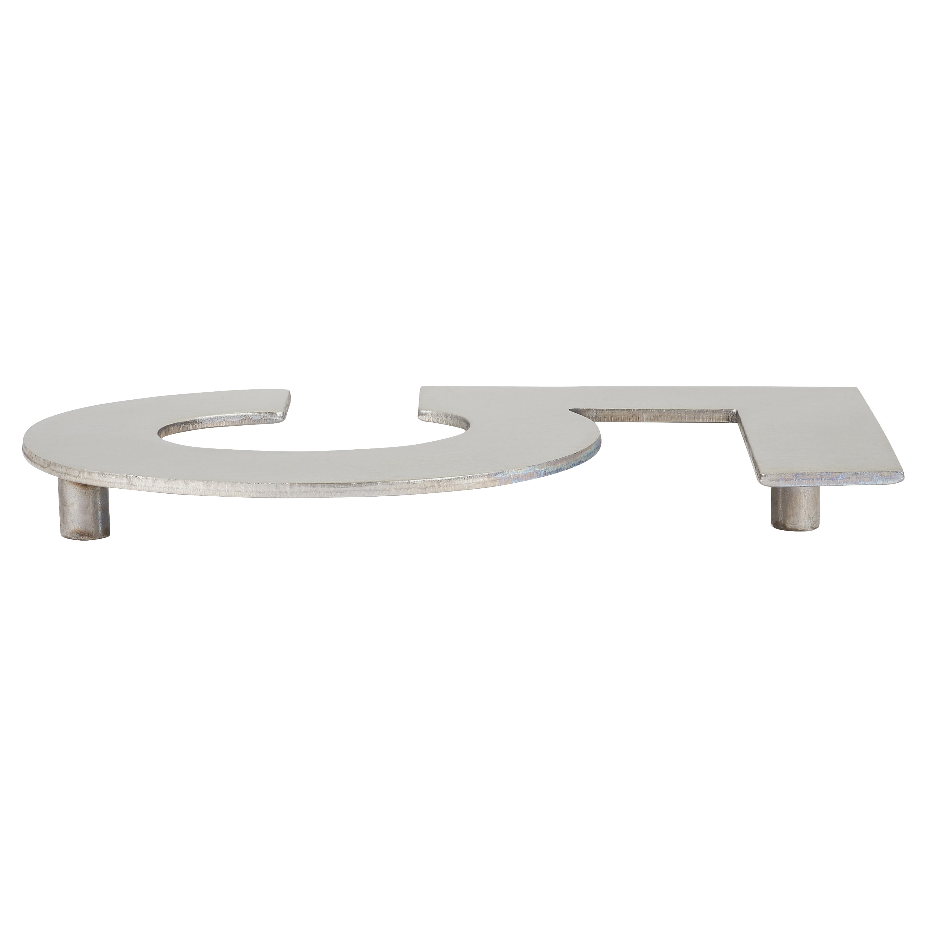 100mm Concealed Screw Fix Door Numeral - 5 - Satin Stainless Steel - view 3