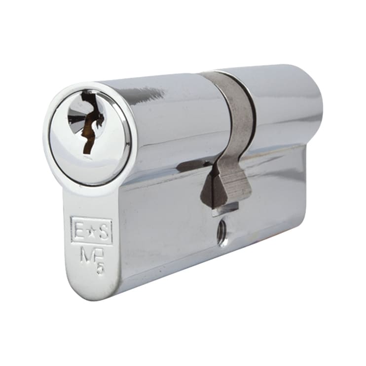 5 Pin 70mm Euro Double Cylinder - 35 + 35mm - Polished Chrome - Keyed Alike - view 2