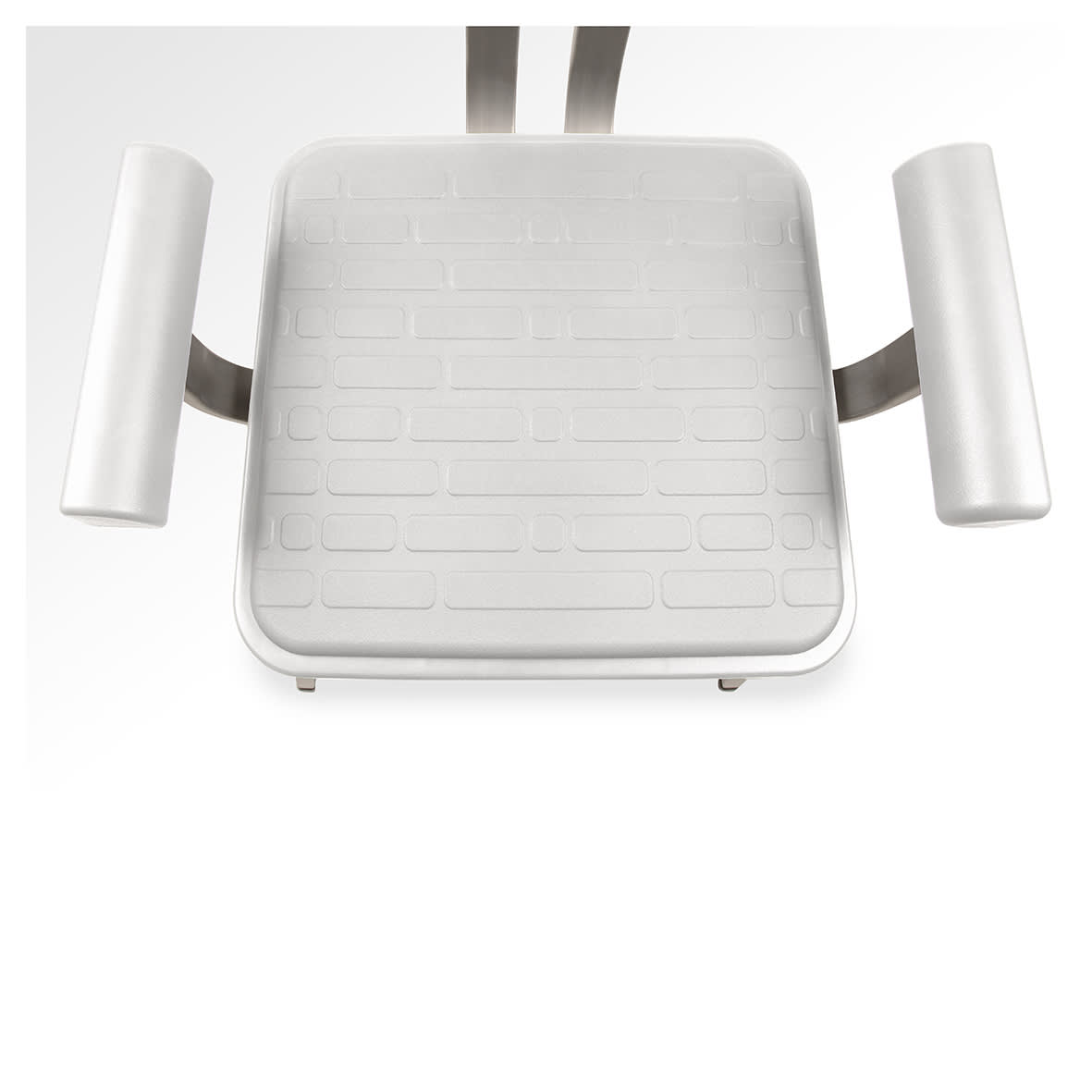 Serenity Cushioned Shower Chair - 845 x 545 x 470mm - White/Satin Silver - view 3