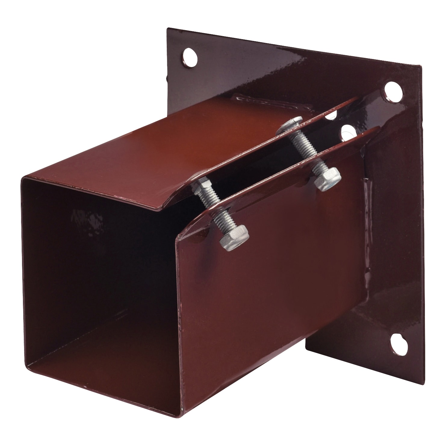 Bolt Down Fence Post Shoe - Bolt Secure - 100 x 100mm - Oxide Red - view 3