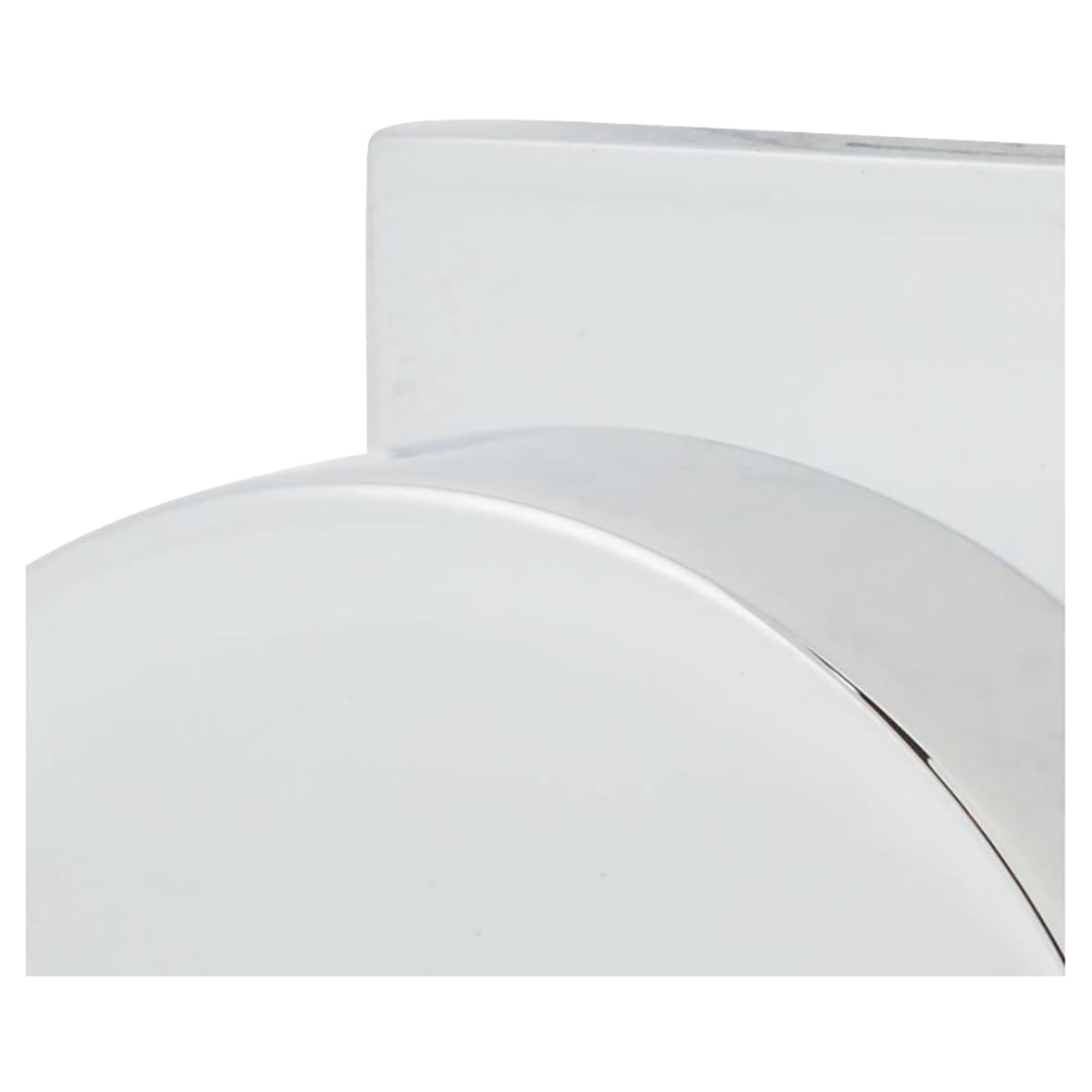Marcus Disc Cabinet Knob on Square Backplate - 32mm Diameter - Polished Chrome - view 4