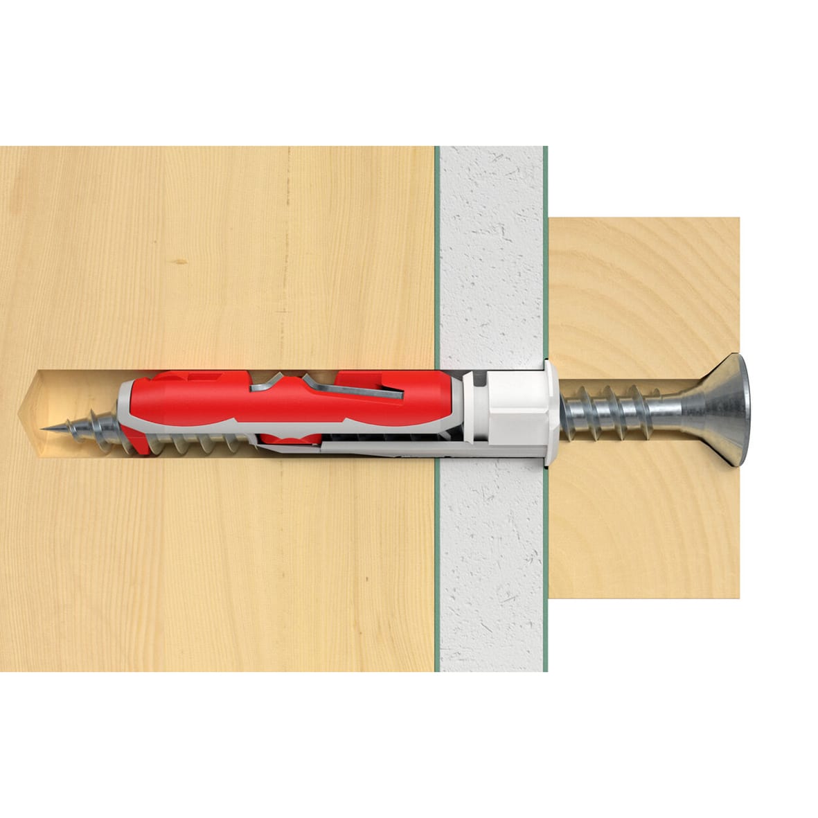10 DuoTec Toggle Cavity Fixing - 10 x 50mm - Red & Grey - Pack of 20 - view 2