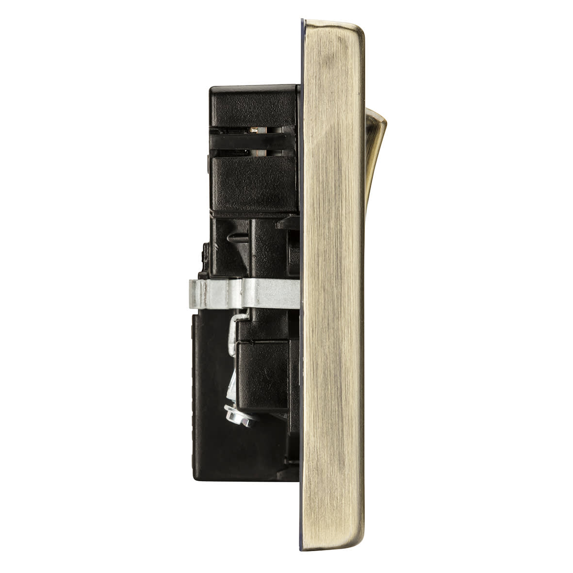 13A 2 Gang Type A/QC18W Type C/PD45W USB Socket with 2 x USB - Antique Brass/Black - view 4
