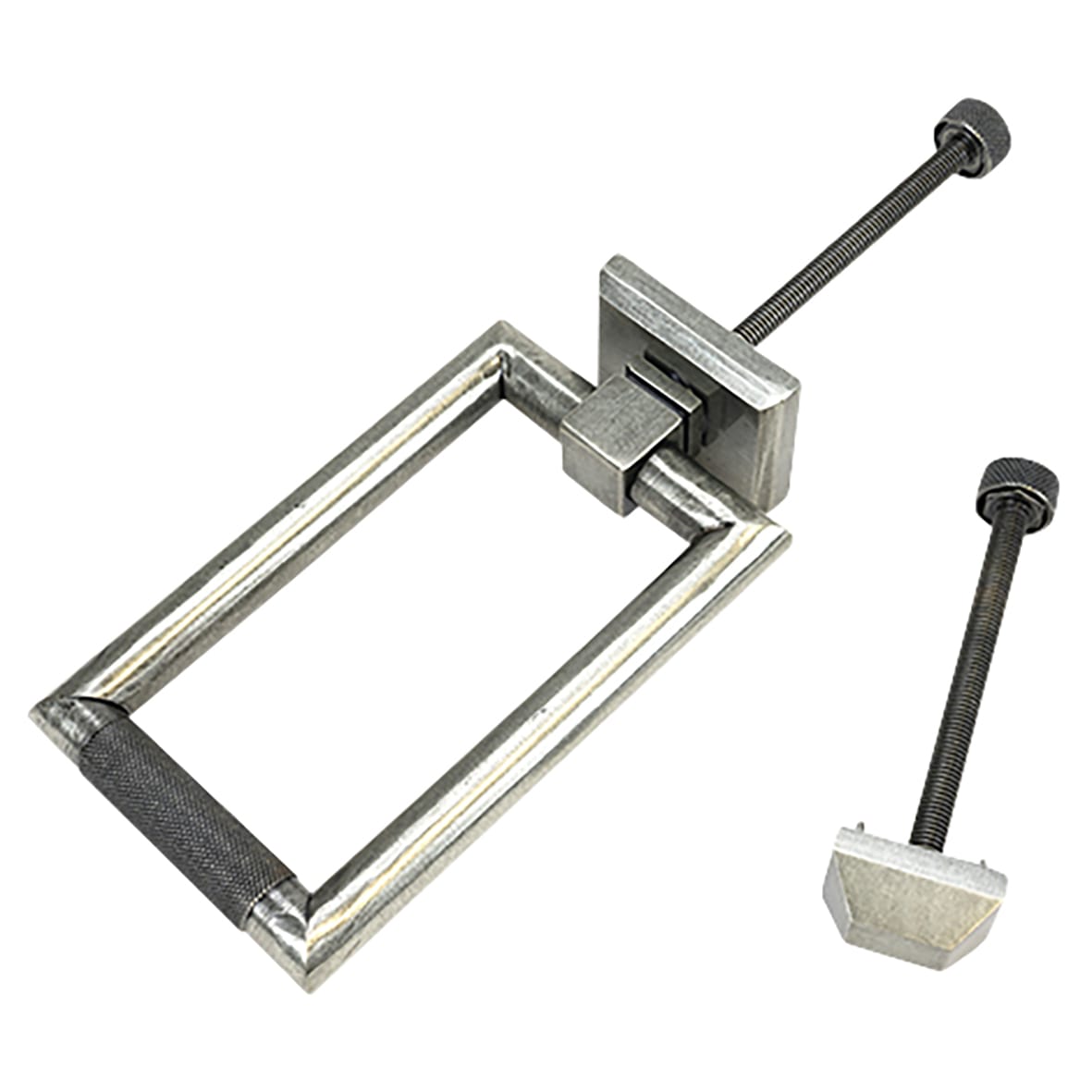 Brompton Rectangular Knurled Door Knocker - Pewter - 145 x 90mm - view 3