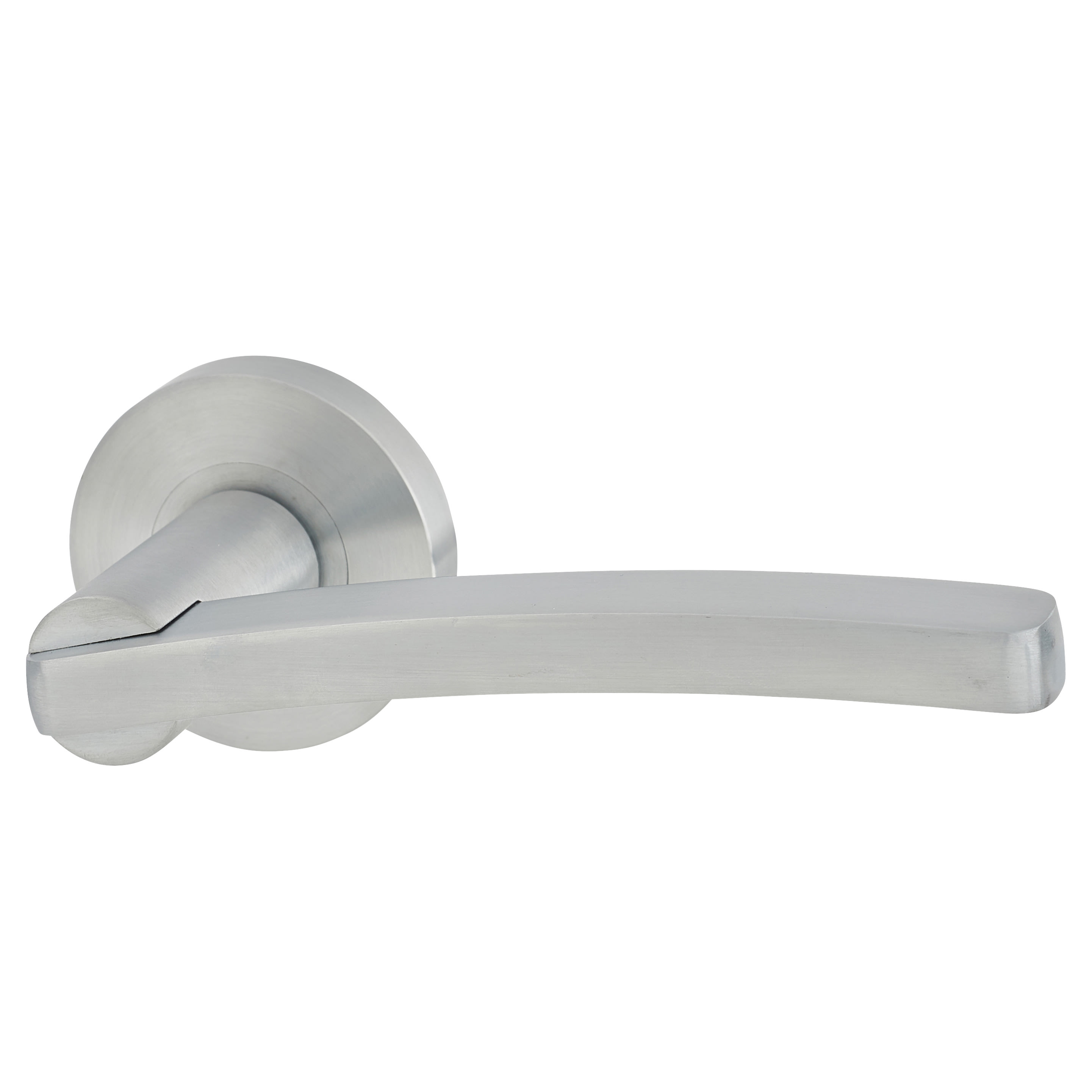 Satin Chrome Door Handles on Round Rose - Condor Range - view 2