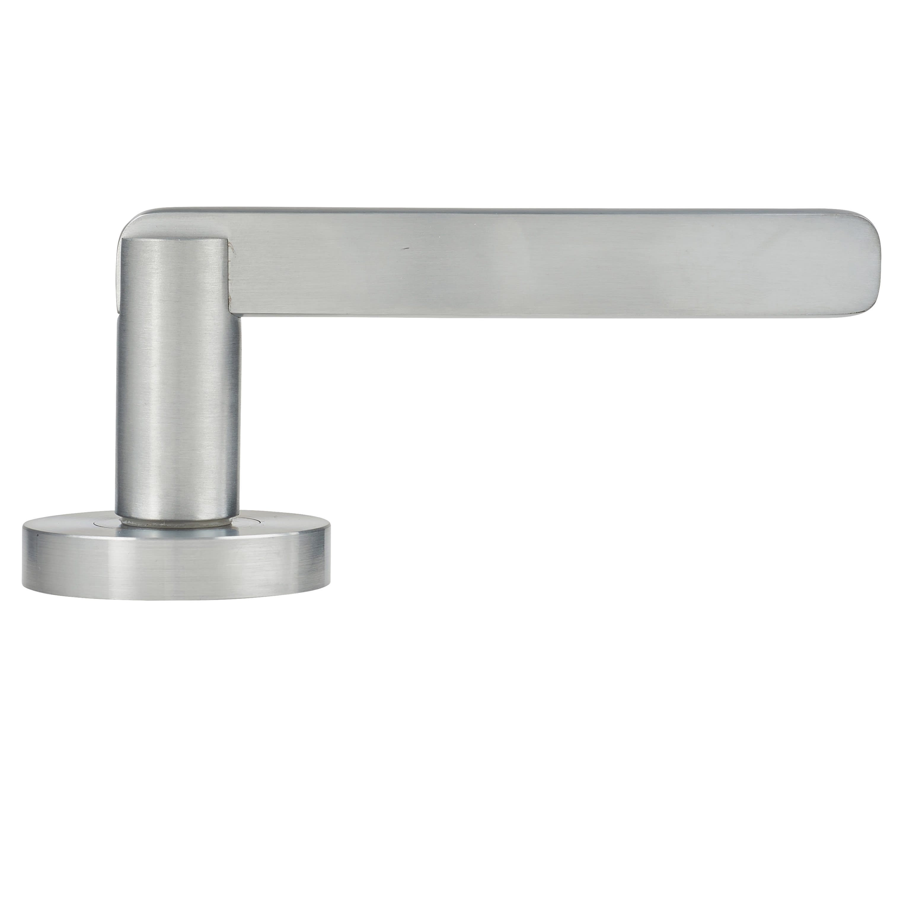 Satin Chrome Door Handles on Round Rose - Condor Range - view 3