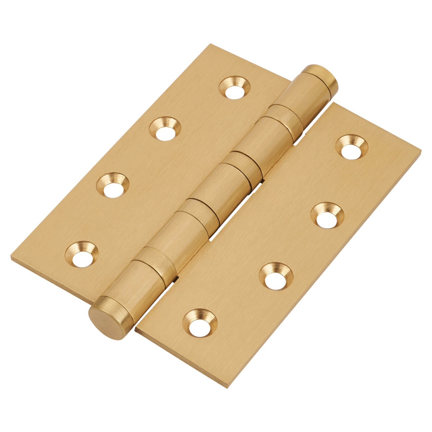Performance Ball Bearing Butt Door Hinge - 100 x 75 x 3mm - Satin Brass - Pair - view 2