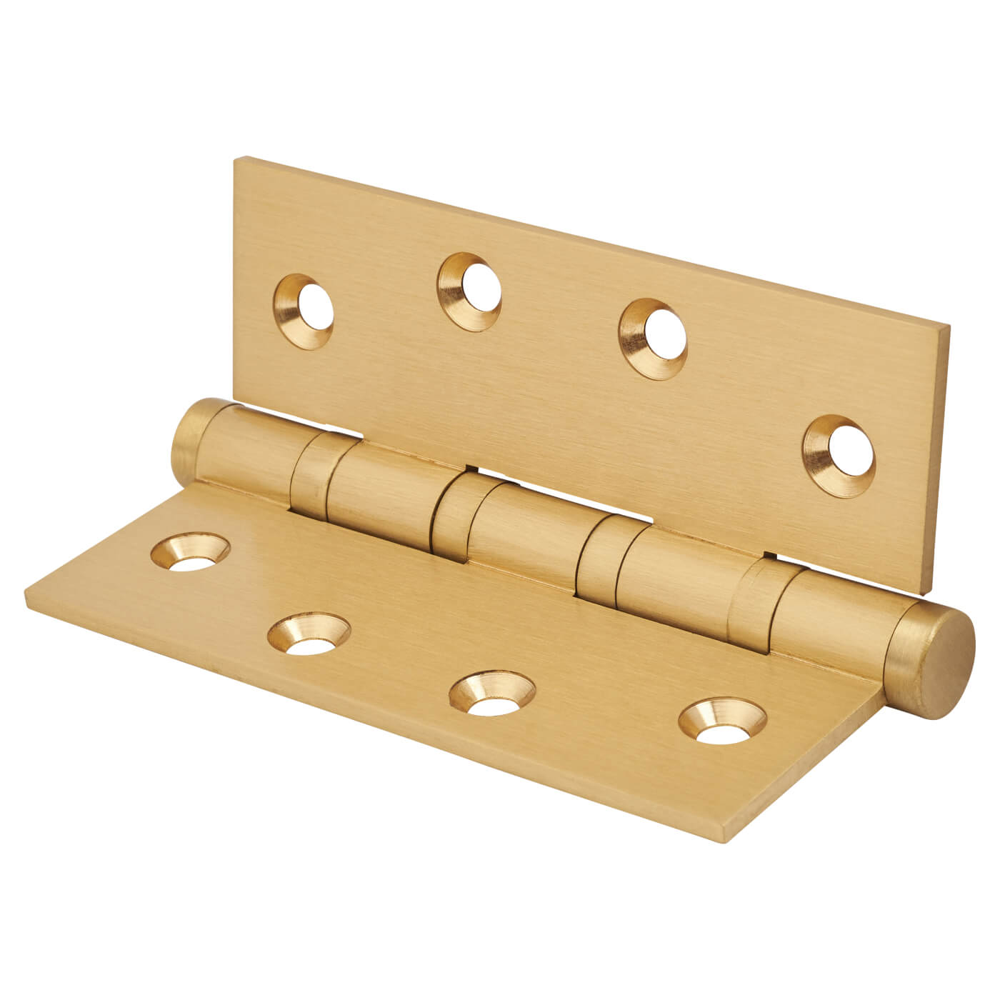 Performance Ball Bearing Butt Door Hinge - 100 x 75 x 3mm - Satin Brass - Pair - view 3