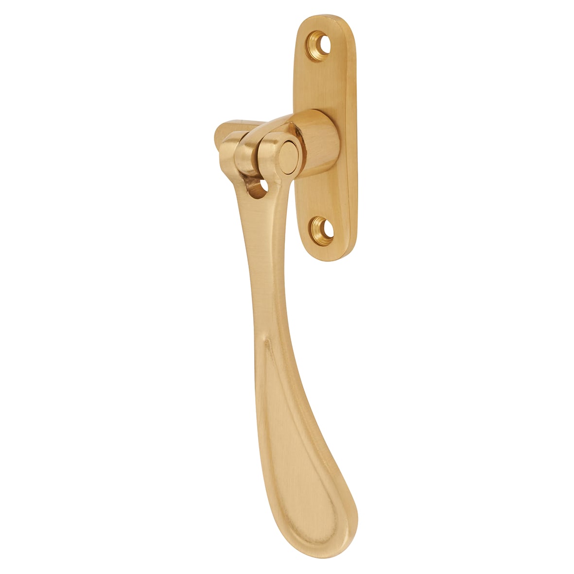 Victorian Mortice & Hook Plate Casement Window Fastener - Reversible - Satin Brass - view 4