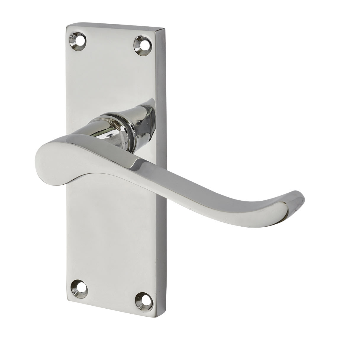 Polished Chrome Budget Scroll Latch Door Handles Pack - view 3