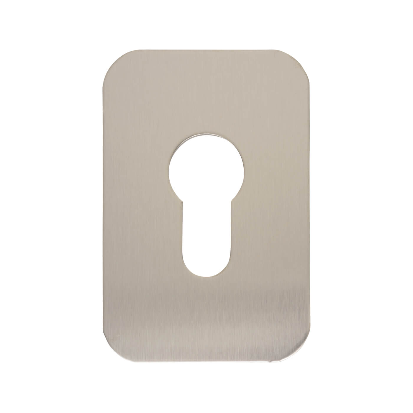 Jumbo Adhesive Fixing Escutcheon - 75 x 50mm - Euro - Satin Stainless Steel - view 2