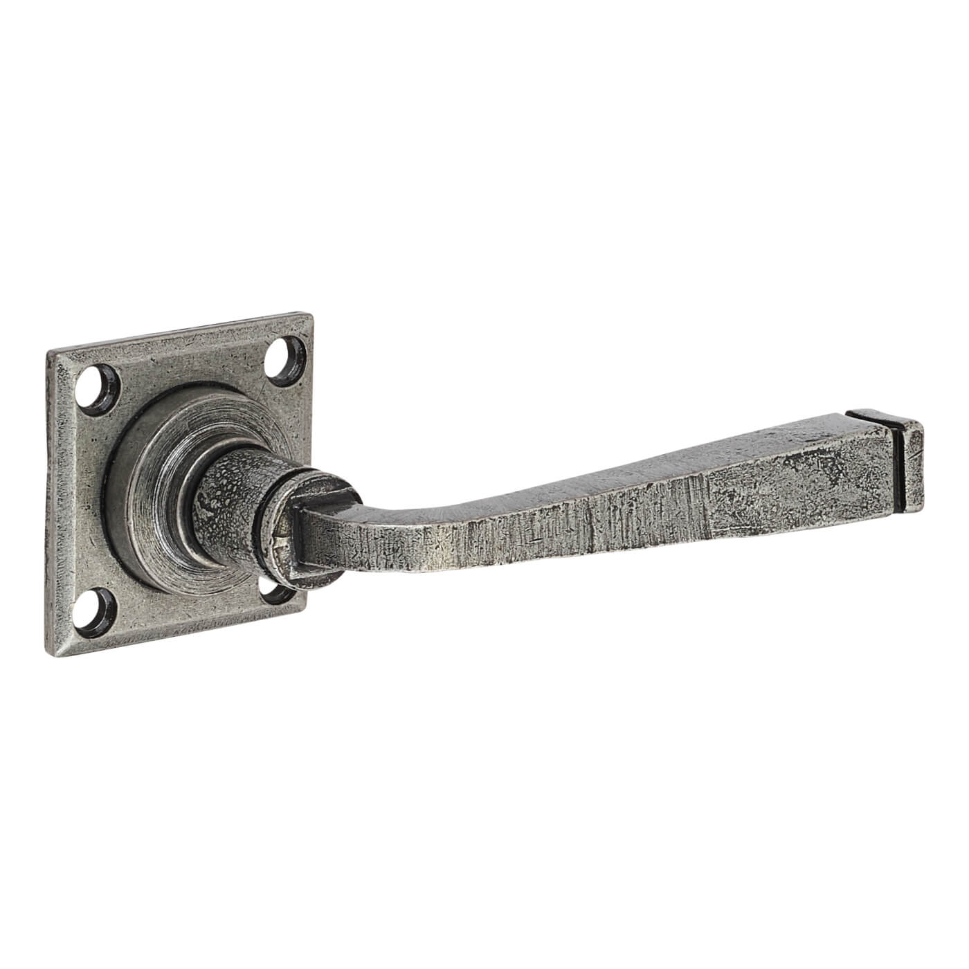 Pewter Door Handles on Square Rose - Avon Range - view 3