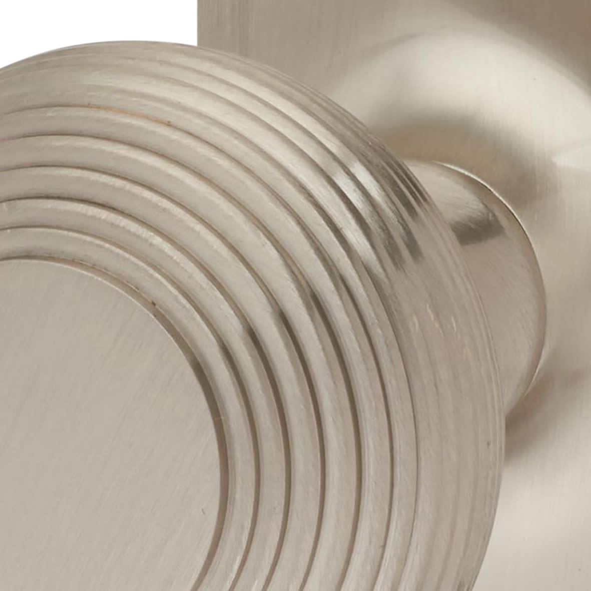 Satin Nickel Reeded Latch Mortice Door Knob on Backplate - 205 x 52mm - Miller Range - view 3