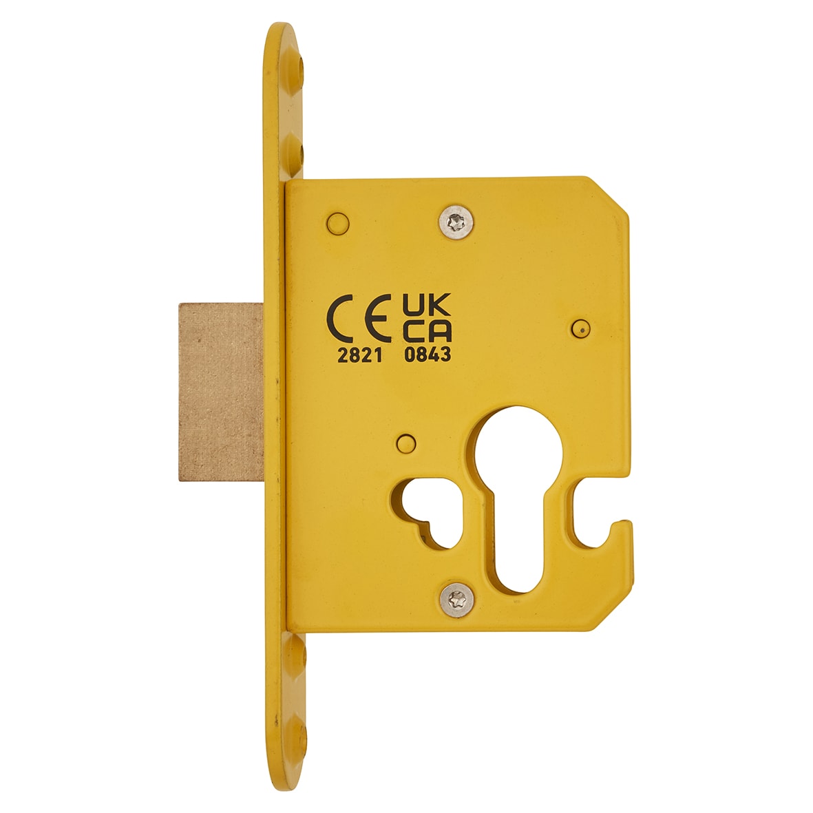 Architectural Euro Profile Deadlock - 65mm Case - 44mm Backset - Square - Antique Brass - view 4
