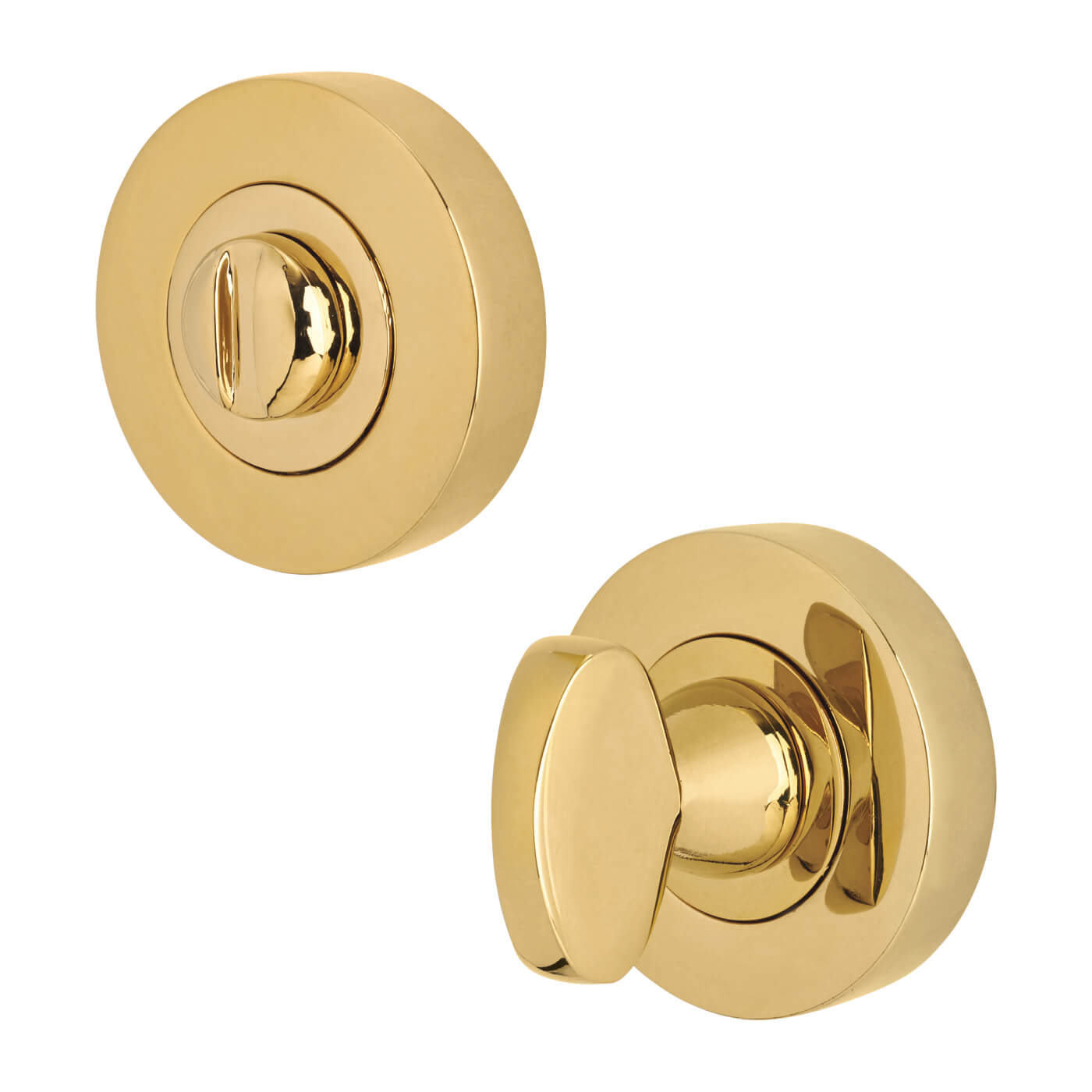 Mini Bathroom Turn & Release - 35mm Diameter - Polished Brass - view 2