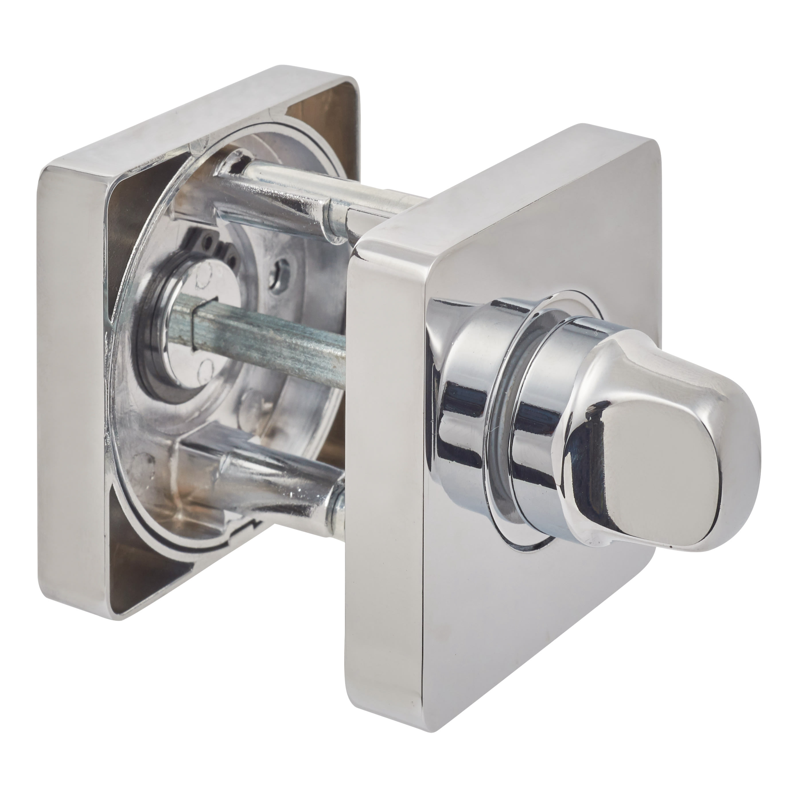 Square Bathroom Turn & Release - 52mm Diameter - Polished Chrome - view 3
