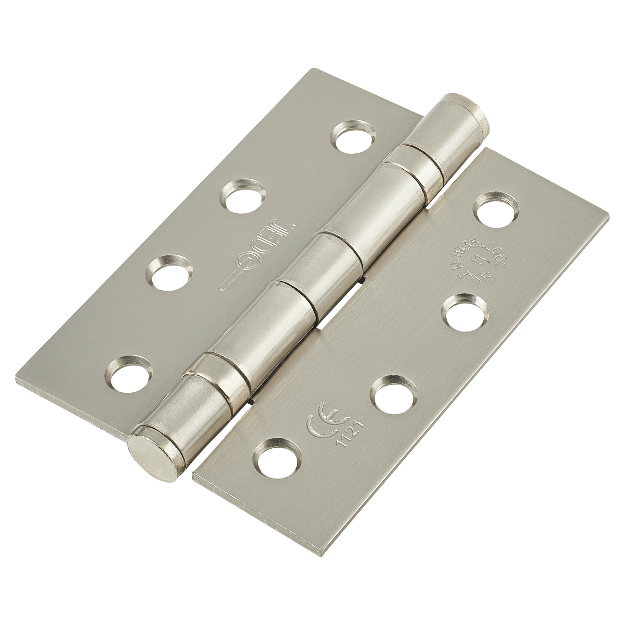 Twin Ball Bearing Steel Grade 11 Butt Fire Door Hinge - 102 x 76 x 2.7mm - Satin Nickel - Pair - view 2