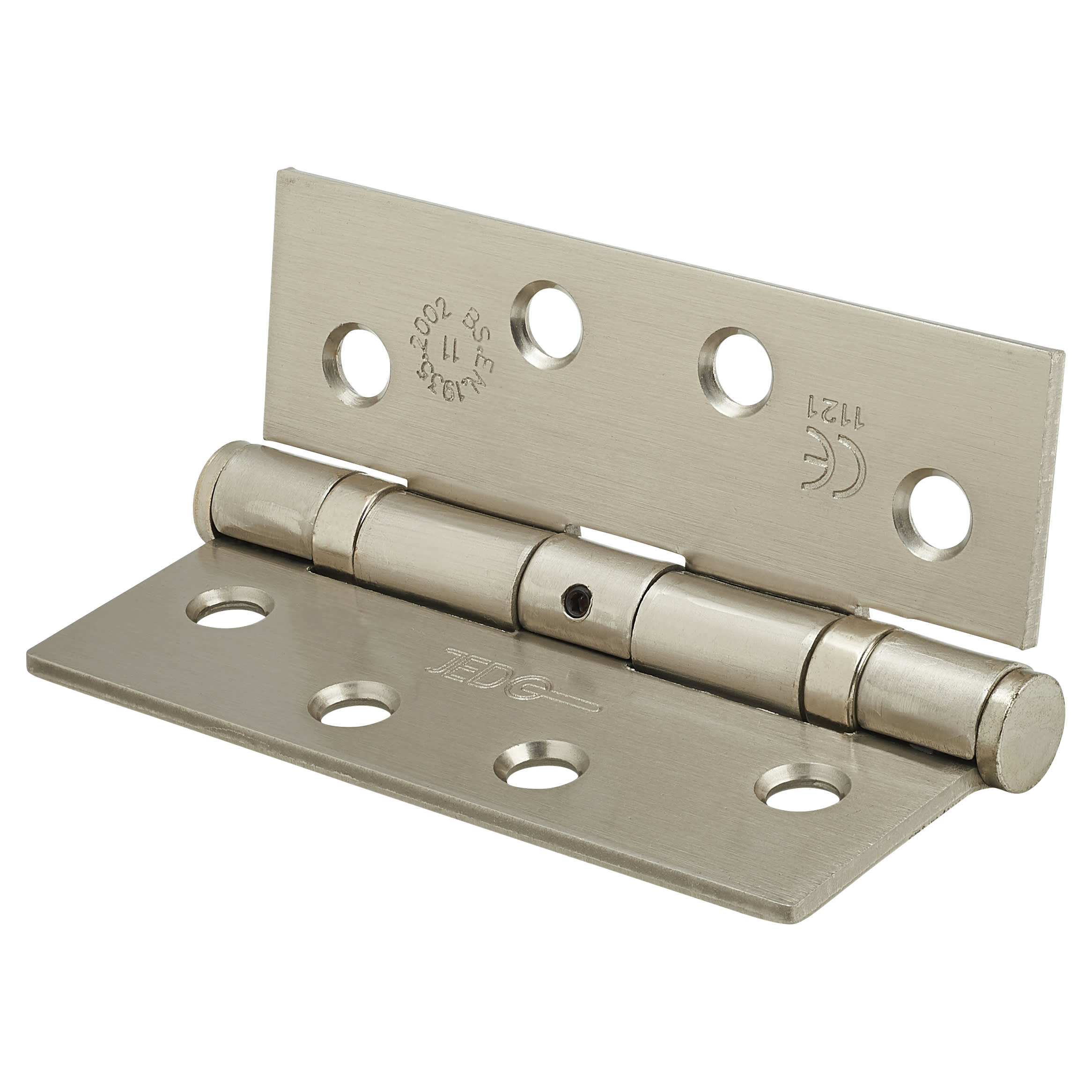 Twin Ball Bearing Steel Grade 11 Butt Fire Door Hinge - 102 x 76 x 2.7mm - Satin Nickel - Pair - view 3