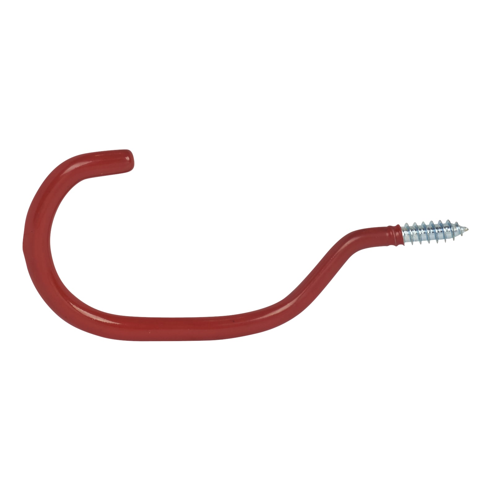 Tubular Garage and Shed Screw-In Storage Hook - 125mm Depth - Red - Pack of 2 - view 3