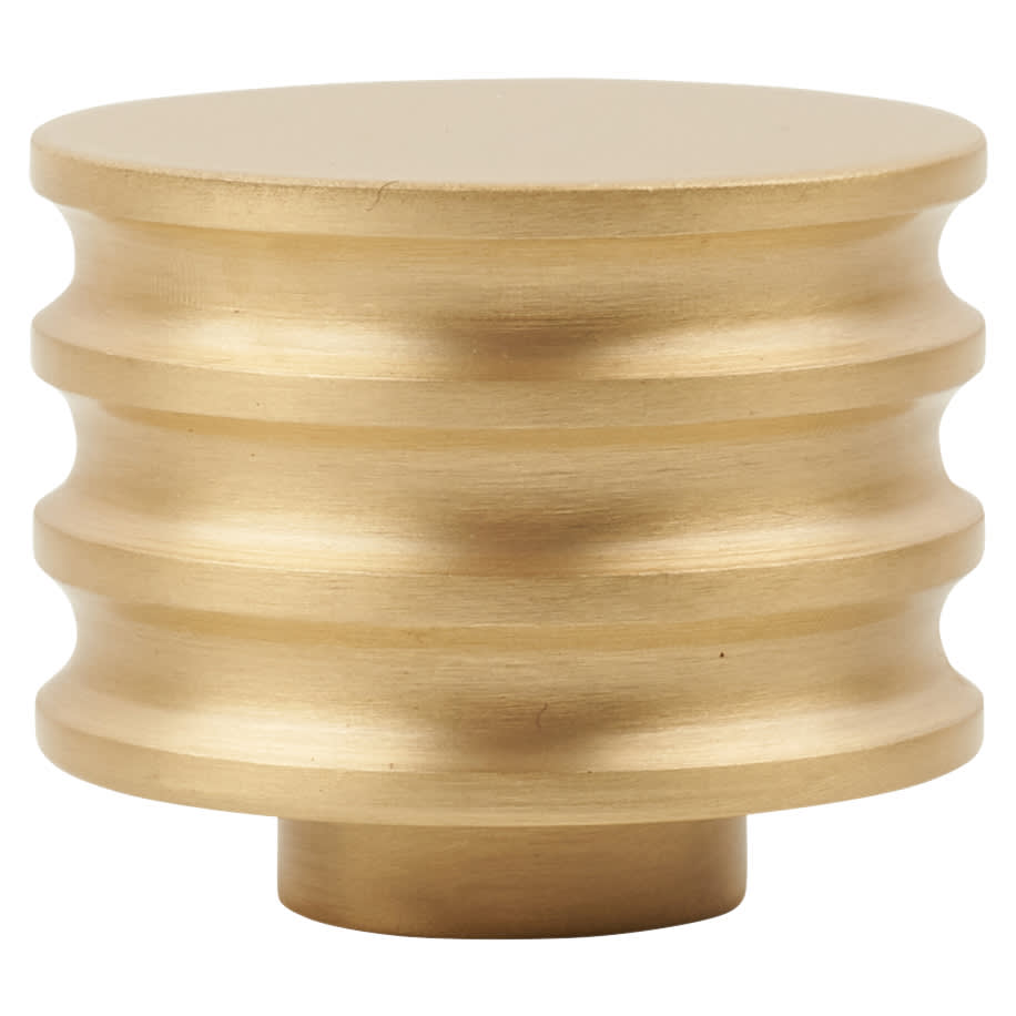 Hoxton Sturt Round Cabinet Knob - 30mm Diameter - Satin Brass - view 2