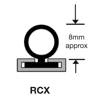 RCX Stop Seal - 2100mm Length - Satin Anodised Aluminium - view 2