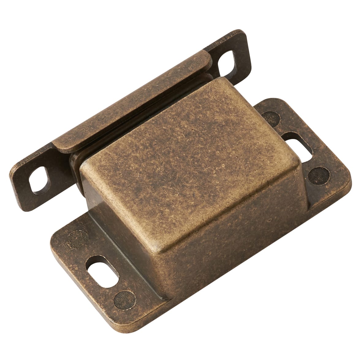 Magnetic Catch - 46 x 30 x 15mm - 8kg Pull - Antique Brass - view 2