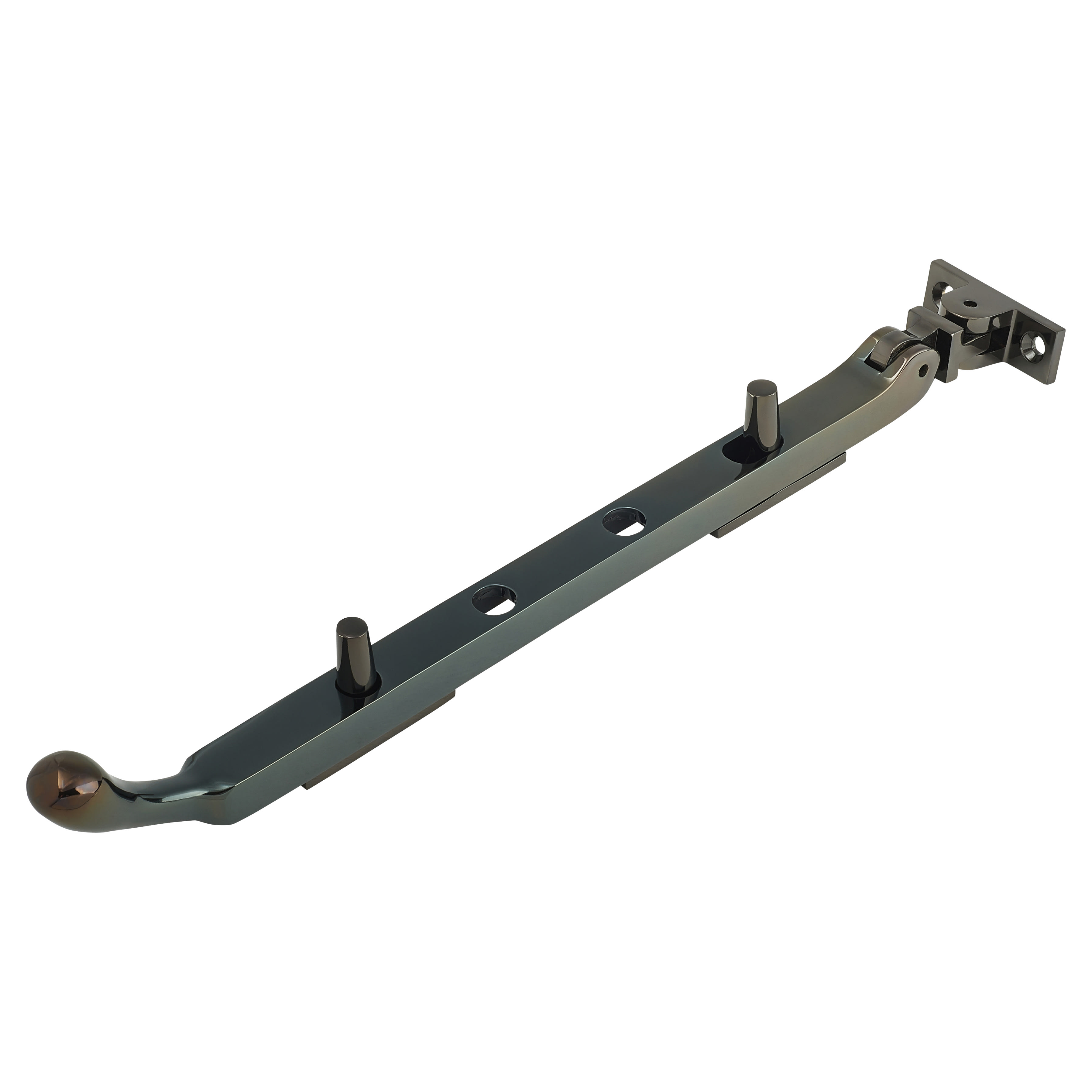 Bulb End Casement Window Stay - 10"/250mm Length - Black Nickel - view 2