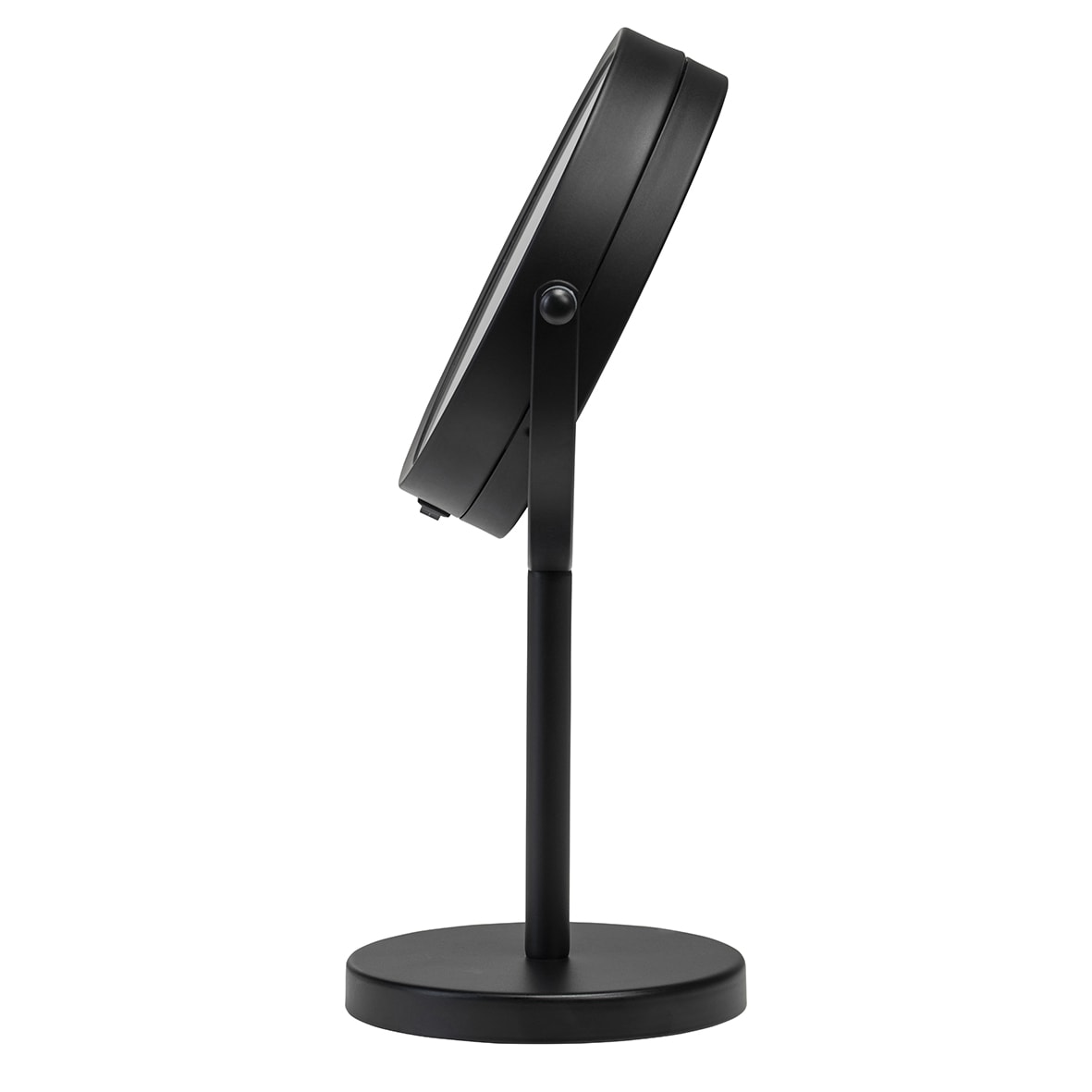 Freestanding LED 3x Magnifying Bathroom Mirror - 295 x 185 x 120mm - Matt Black - view 5