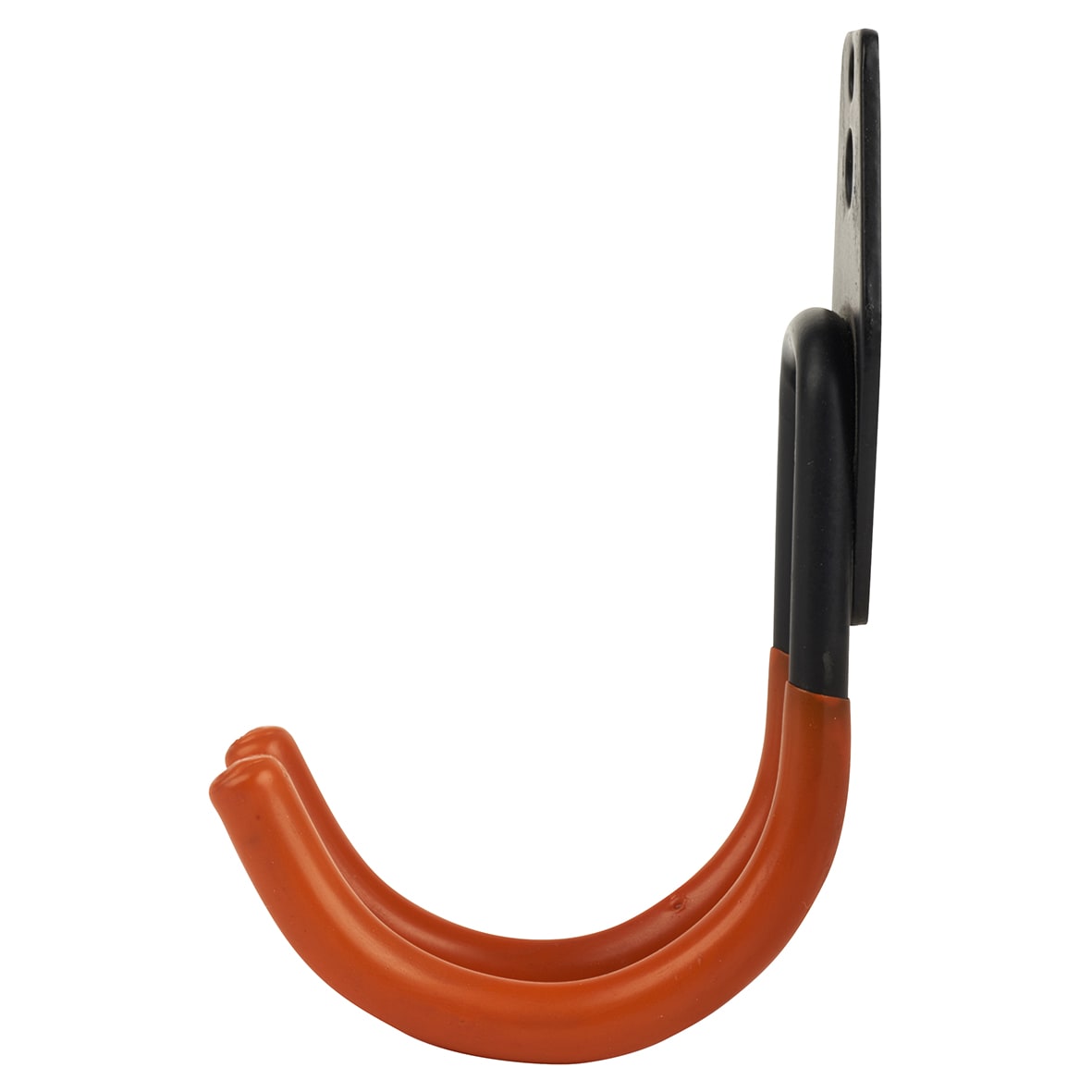 Tubular Garage and Shed Double Storage Hook - 60mm Depth - Black & Orange - view 2
