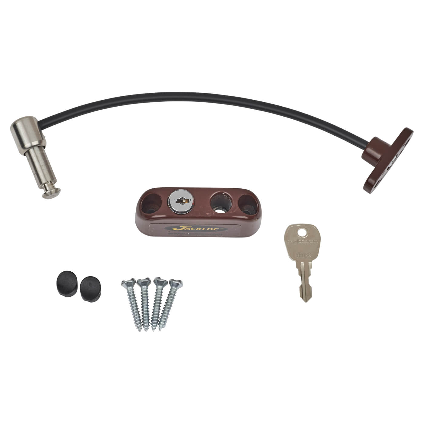 Pro-5 Key-Locking Cable Window Restrictor - Brown - view 3