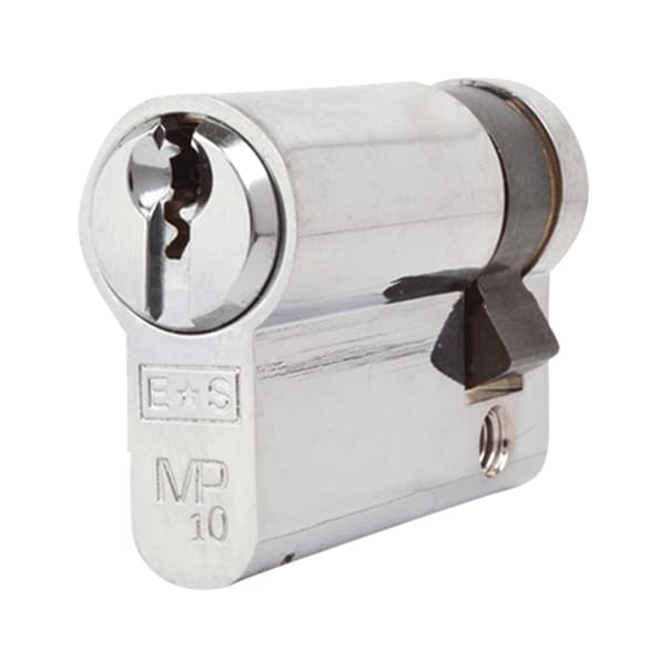 10 Pin 45mm Euro Single Cylinder - 35 + 10mm - Polished Chrome - Keyed Alike - view 2