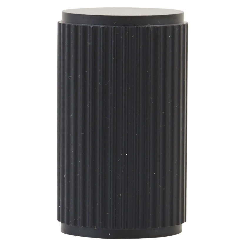 Lines Cylinder Cabinet Knob - 18mm Diameter - Matt Black - view 2