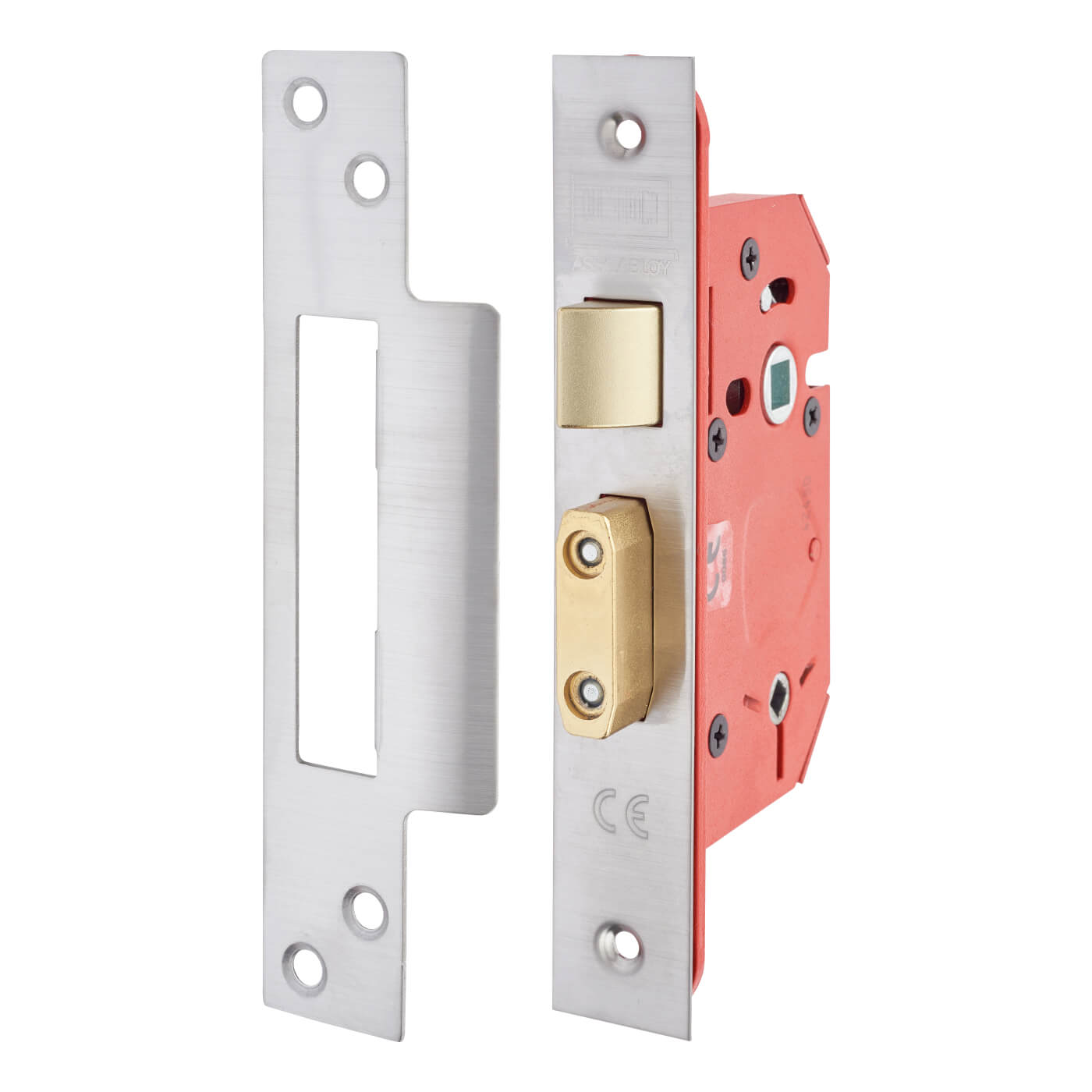 22WCS StrongBOLT Bolt Through Bathroom Lock - 81mm Case - 57mm Backset - Satin Stainless Steel - view 2