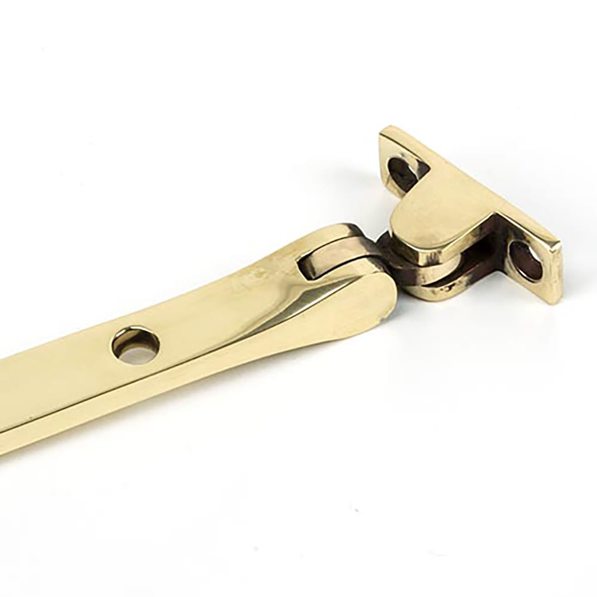 Reeded Casement Window Stay - 8"/200mm Length - Aged Brass - view 3
