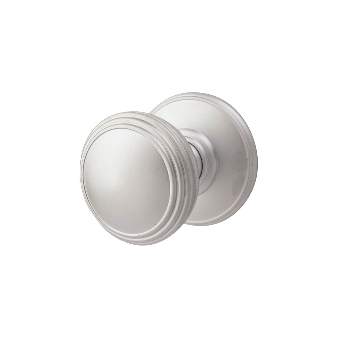 Satin Chrome Rimmed Mortice Door Knob - 70mm Rose Diameter - Delamain Range - view 2