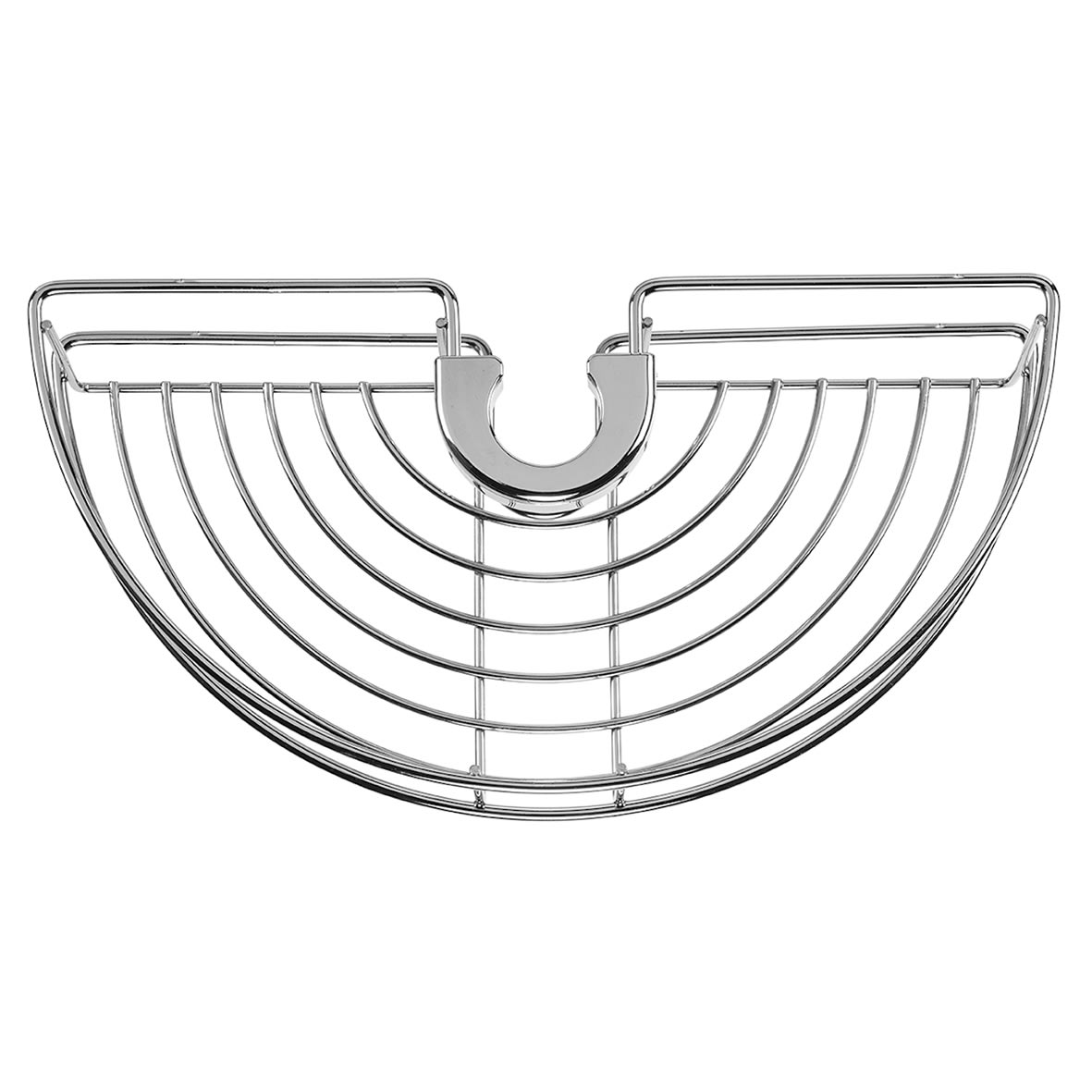 Easy Fit Clip On Riser Rail Shower Basket - One Tier - 85 x 265 x 135mm - Polished Chrome - view 2