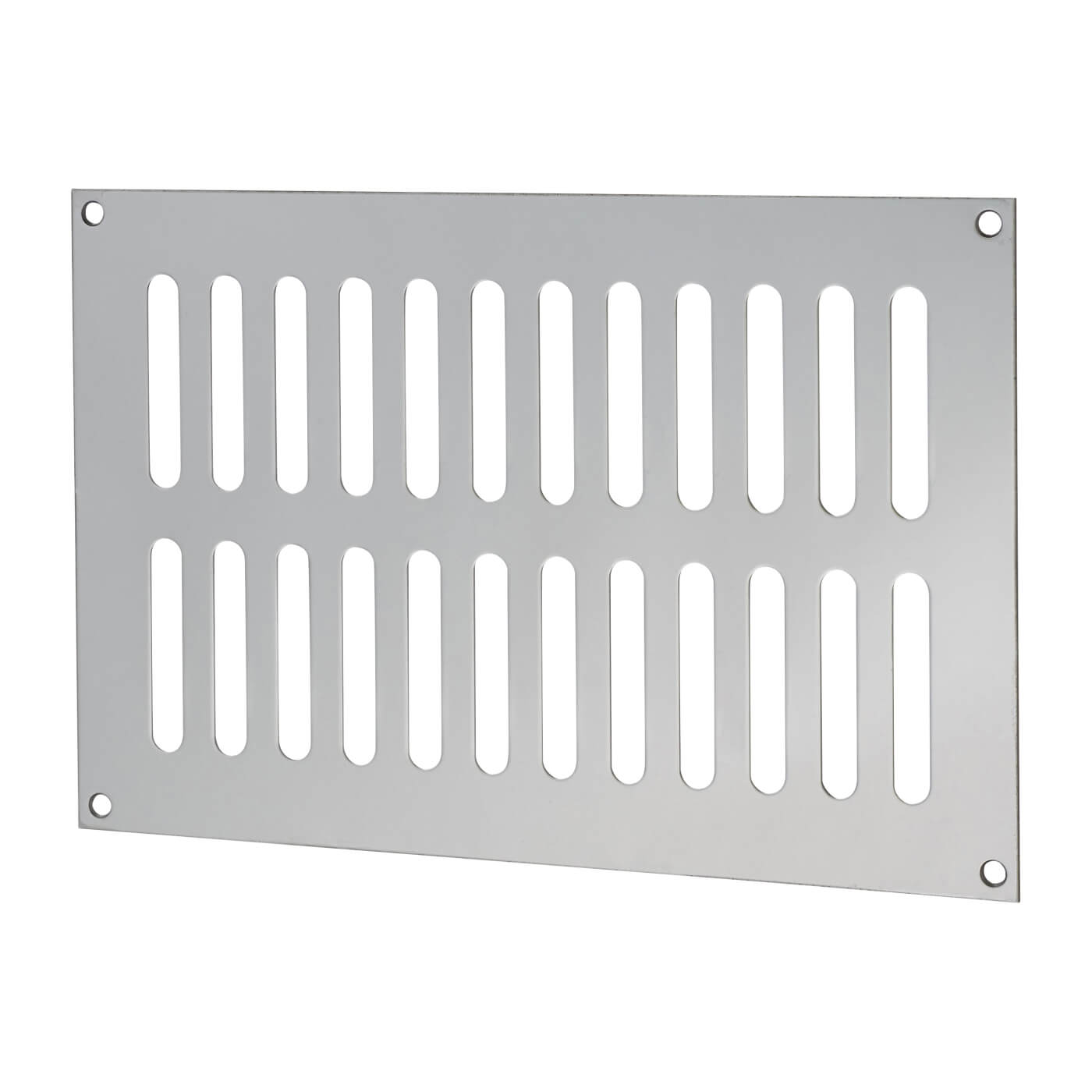 Plain Slotted Vent - 229 x 152mm - 8170mm² Free Air Flow - Polished Stainless Steel - view 2